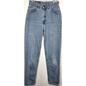 Vintage 90s Levis 512 Slim Fit Tapered Leg Women 10 High Waisted Medium Wash USA